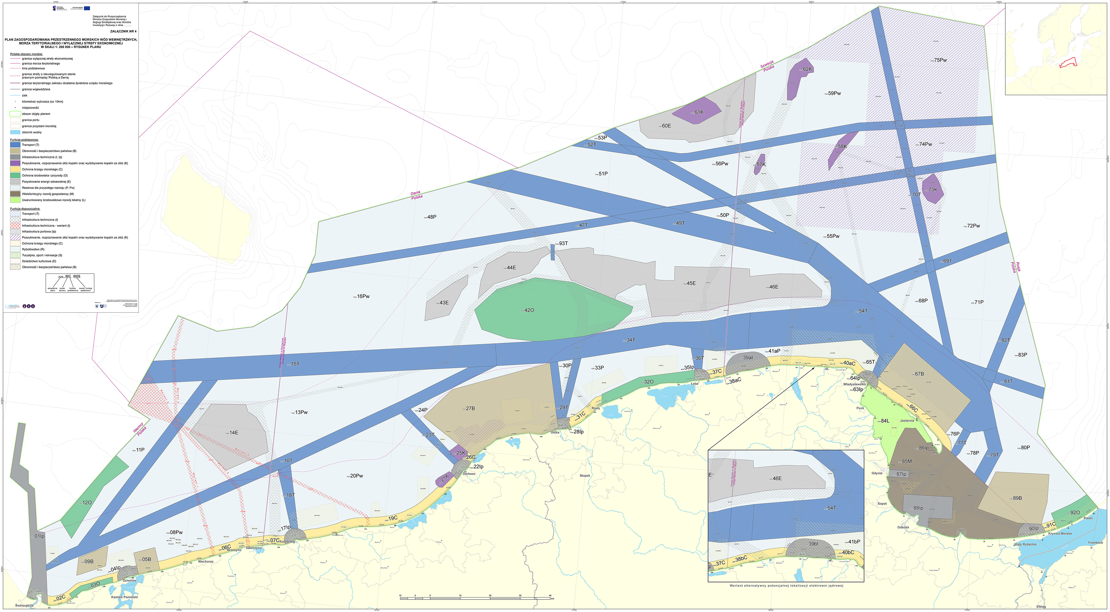 Plan zagospodarowania przestrzennego obszarów morskich w skali 1:200 000
